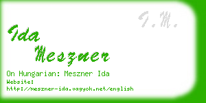 ida meszner business card